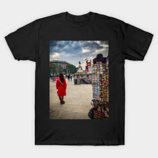 The Woman in Red, Milano, Italy T-Shirt